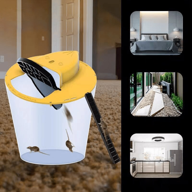 Bucket Lid Mouse Trap – Reusable Multi-Catch Design with Tool-Free Setup
