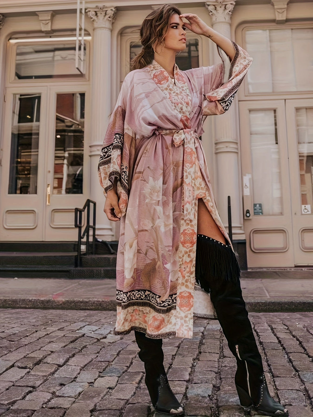 Summer Kimono Cover-Up – Lightweight Flowing Beach Layer with Open Design