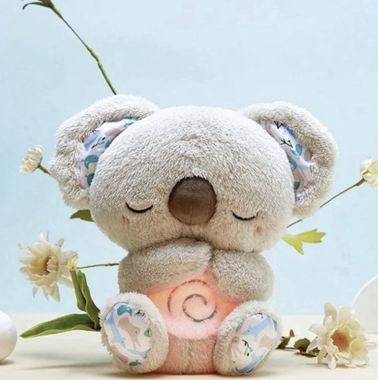 Jouet en peluche apaisant – Peluche douce simulant la respiration avec lumières douces et sons relaxants