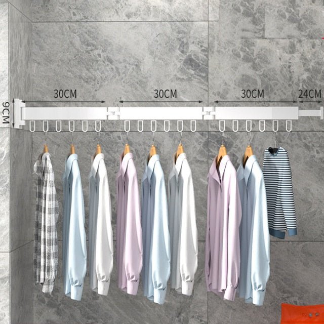 Retractable Wall-Mounted Drying Rack – Space-Saving Foldable Laundry Solution