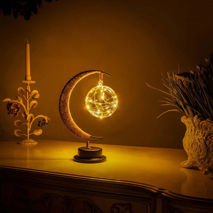 Nachtlamp in de vorm van een maanboom – warme gloed om te lezen en voor knusse avonden, in drie kleuren