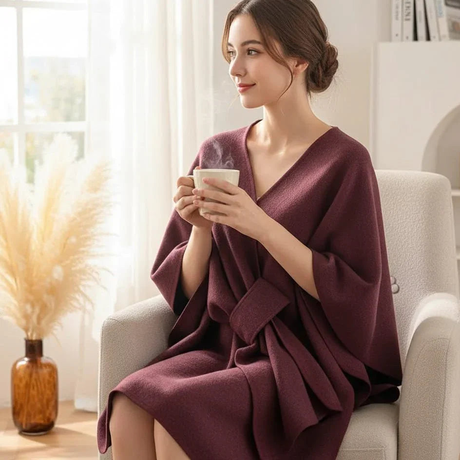 Poncho cardigan femme – Tombé doux, style polyvalent et superposition confortable