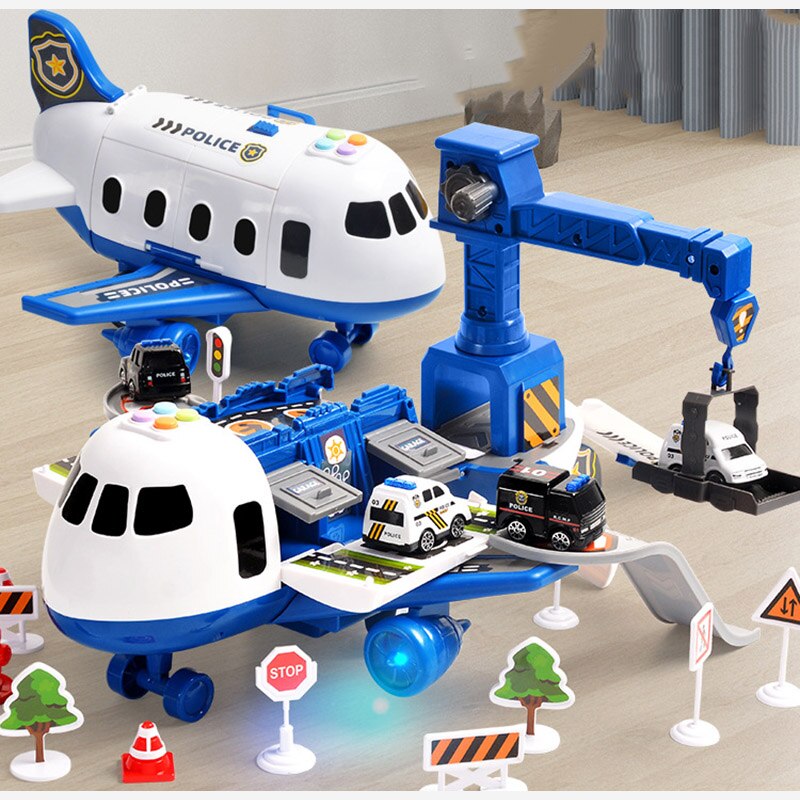 Vliegtuig-speelset voor kinderen – 20-delige SkyExplorer-set met vliegtuig, voertuigen en accessoires