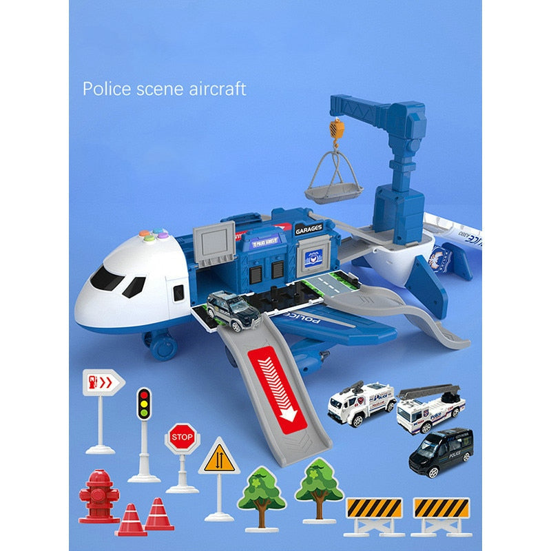 Vliegtuig-speelset voor kinderen – 20-delige SkyExplorer-set met vliegtuig, voertuigen en accessoires