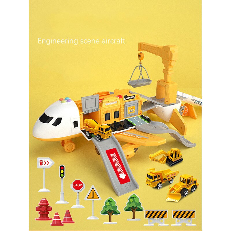 Vliegtuig-speelset voor kinderen – 20-delige SkyExplorer-set met vliegtuig, voertuigen en accessoires
