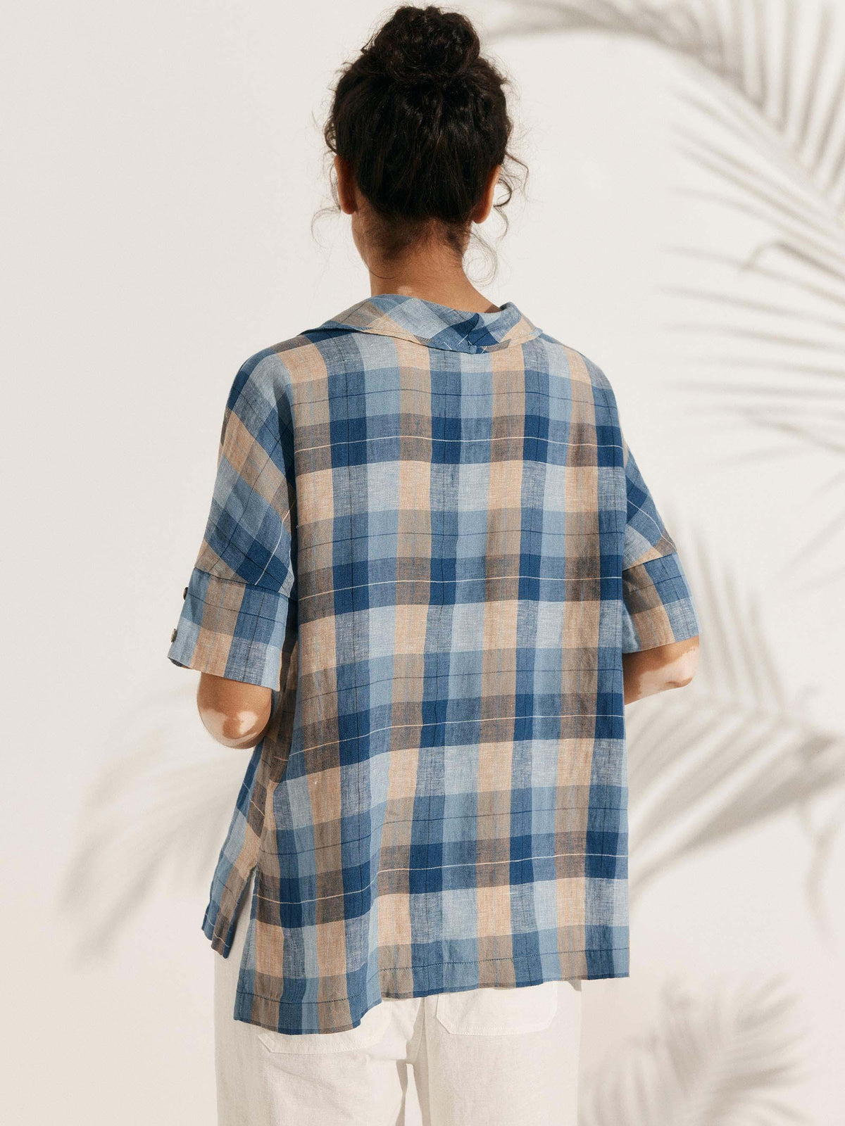 Women’s Airy Woven V-Neck Shirt | Short Sleeve Casual Summer Top