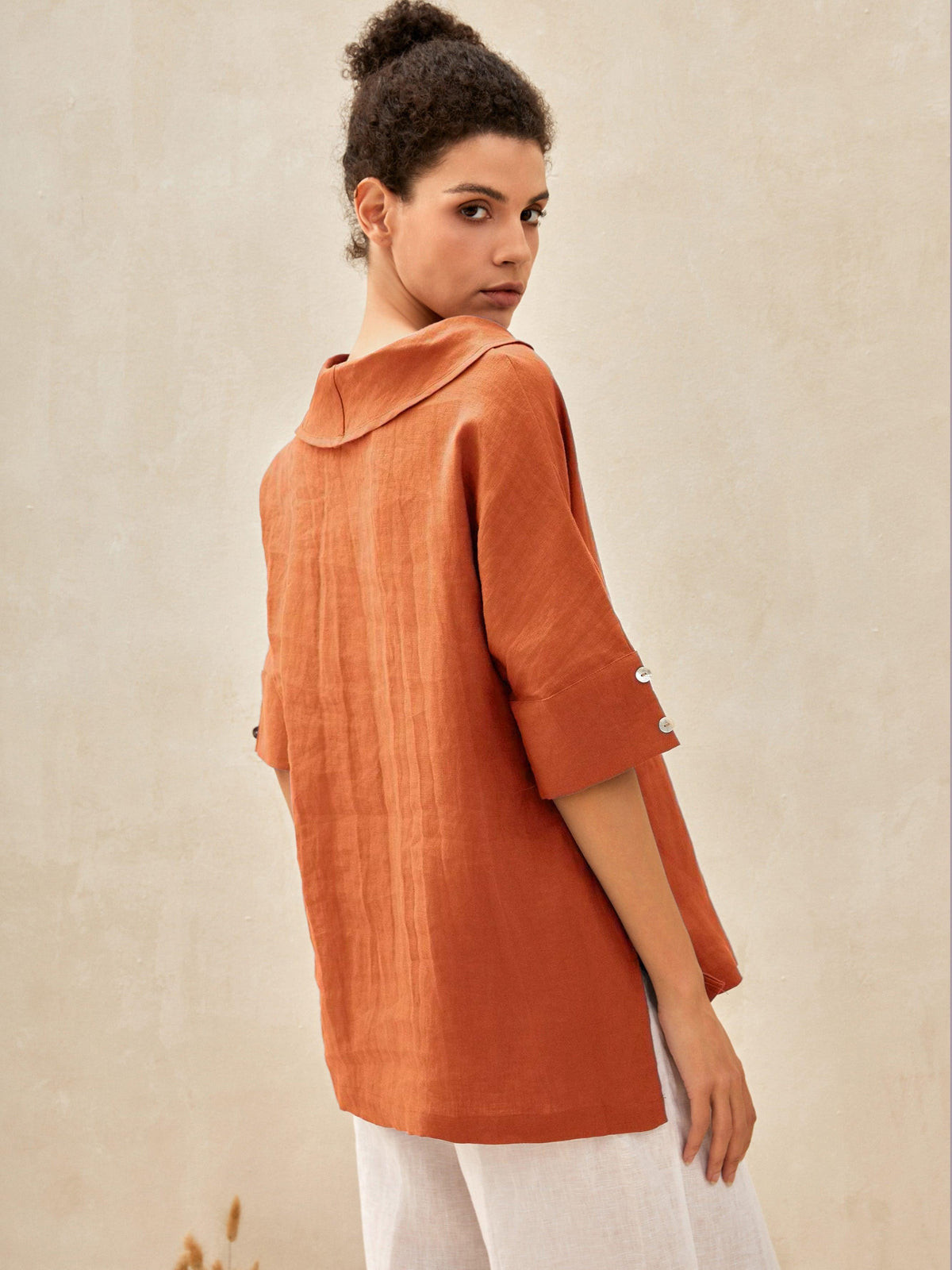 Women’s Airy Woven V-Neck Shirt | Short Sleeve Casual Summer Top