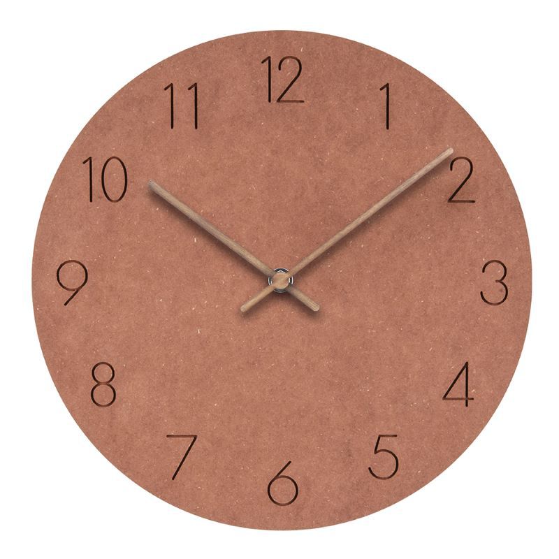 Wall Clock – Scandinavian Minimalist Wooden Design with Silent Quartz Movement