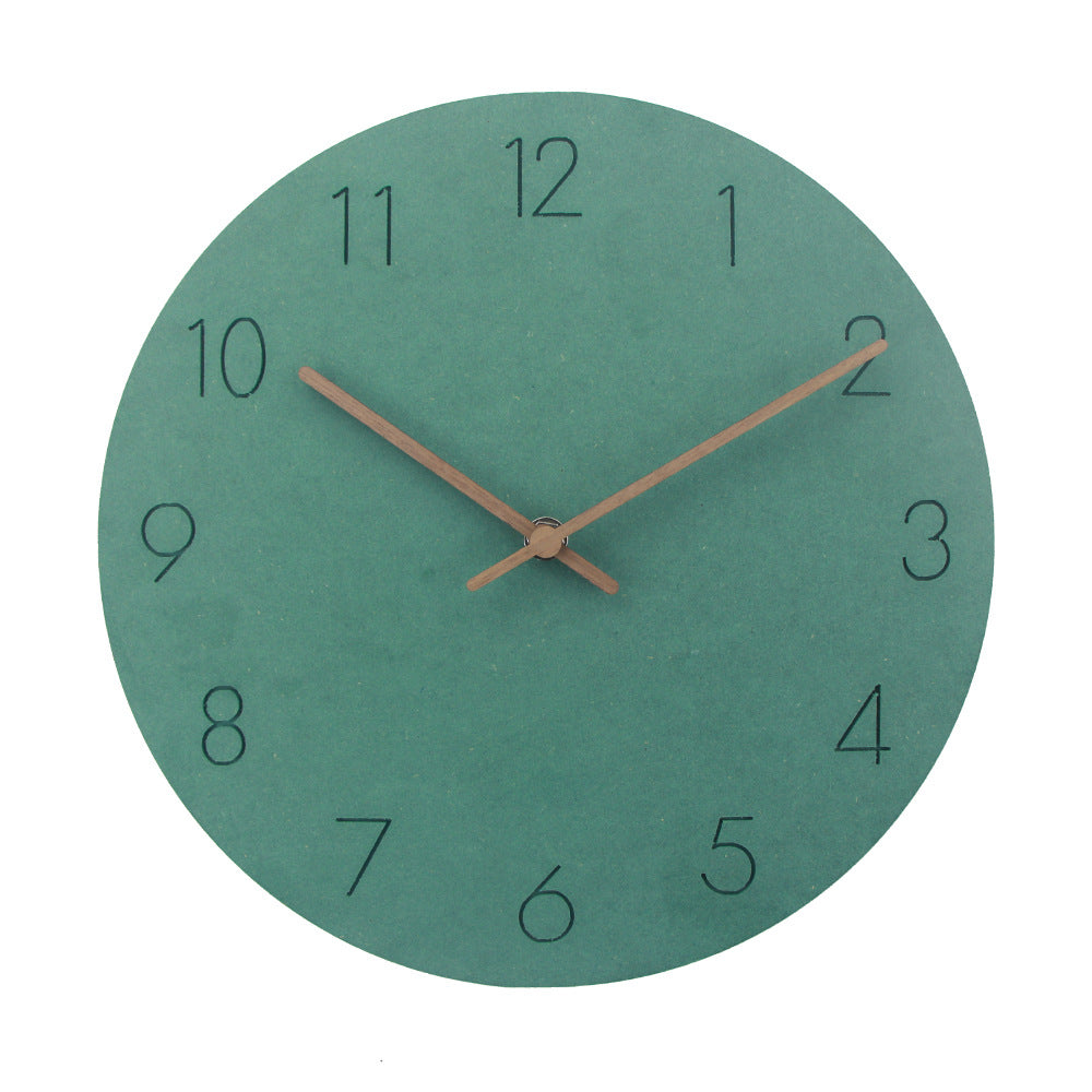 Wall Clock – Scandinavian Minimalist Wooden Design with Silent Quartz Movement