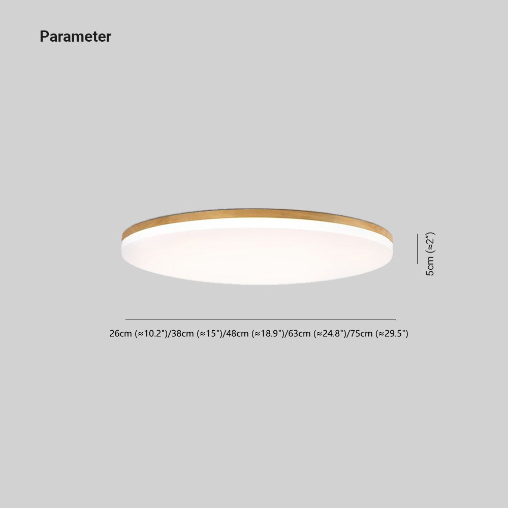 Ceiling Lamp – Wooden Frame with Soft LED Light and Frosted Acrylic Diffuser