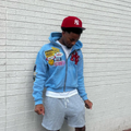 Sweat à Capuche Zippé – Sweat Streetwear Graphique avec Patch