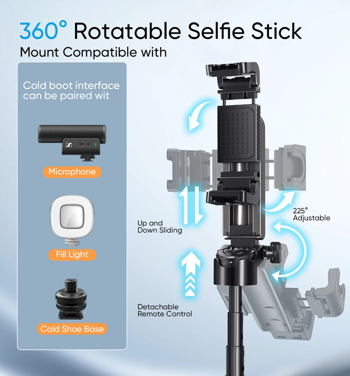 3-in-1 Magnetic Selfie Stick Tripod 2
