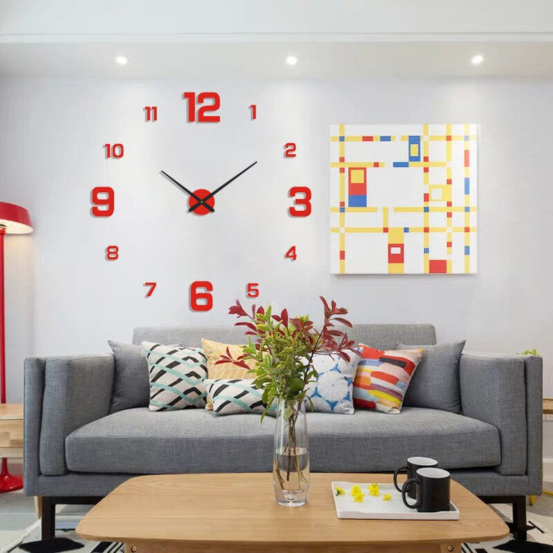 Wandklok – Minimalistisch modern ontwerp met duidelijke wijzerplaat en stil quartzmechanisme