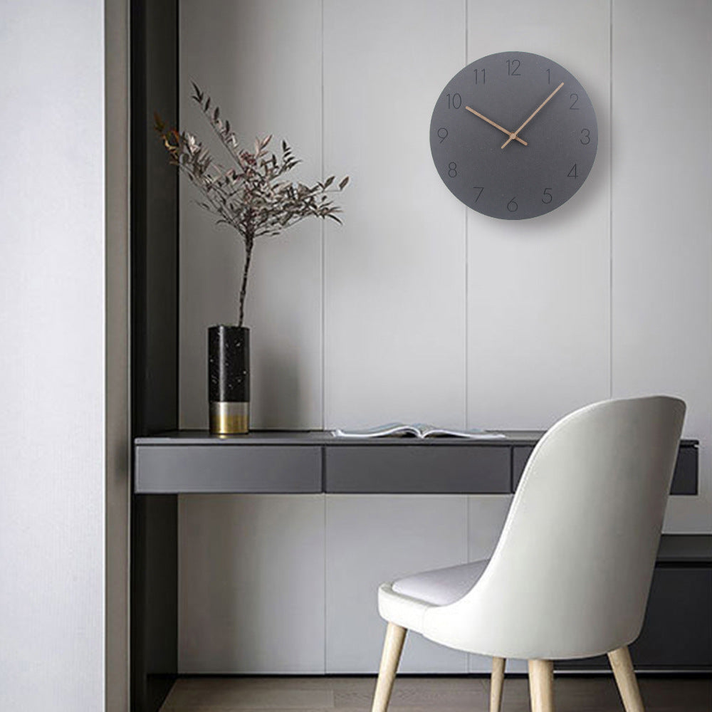 Wandklok – Scandinavisch minimalistisch houten ontwerp met stil kwartsuurwerk