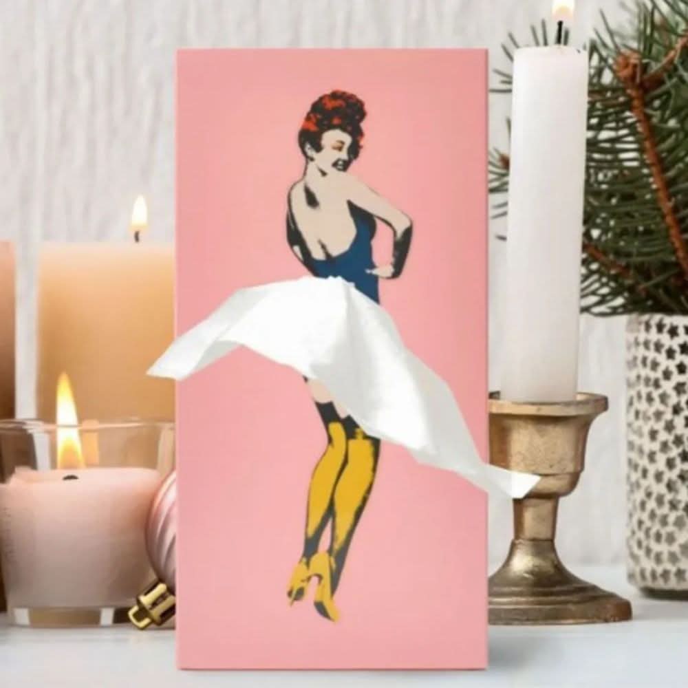 Tissue Box Cover – Dancing Skirt Design, Fun Pull Effect & Decorative Display