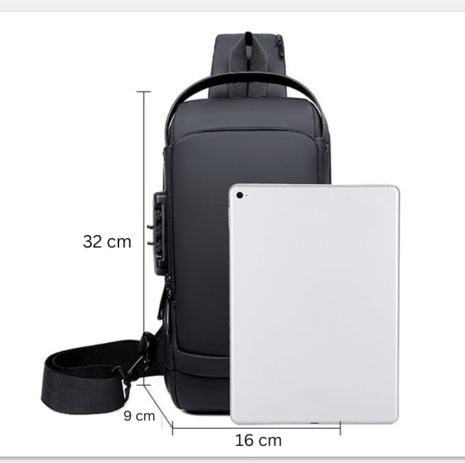 Anti Theft Sling Bag – Waterproof Crossbody Backpack with USB Port