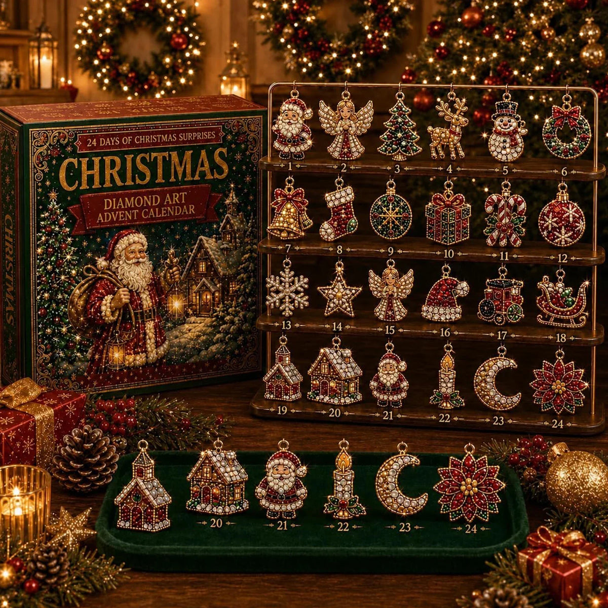 Diamond painting advent calendar