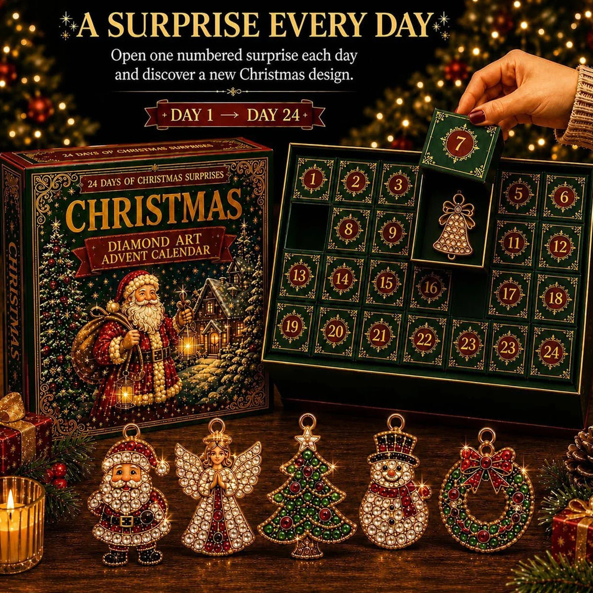 Diamond painting advent calendar