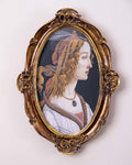 Antieke Messingkleurige Ovale Fotolijst 0