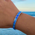 Blue and Chrome Opal Bracelet for Everyday Wear with Ocean-Inspired Design 0