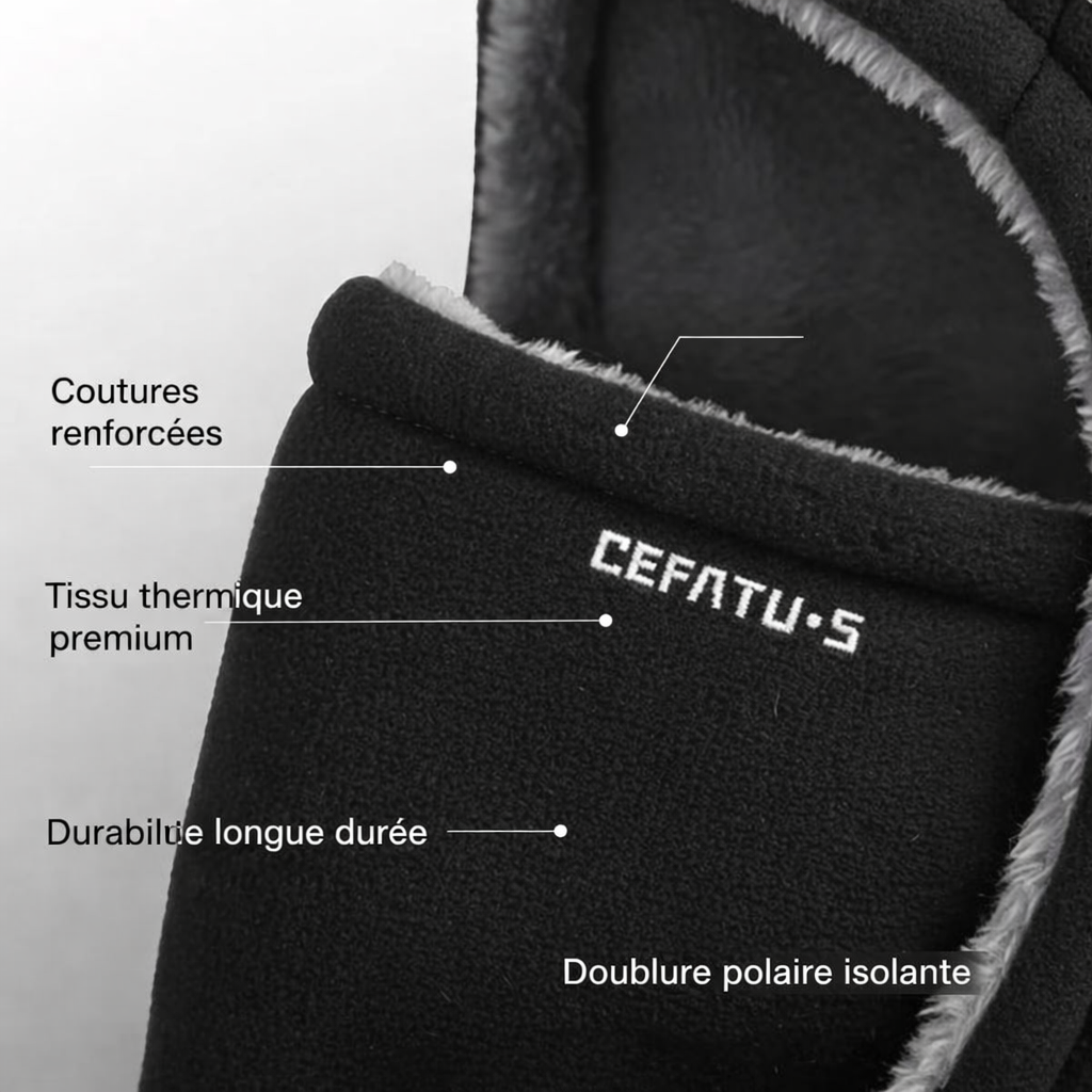 Cagoule thermique 3-en-1 – Masque facial doux et coupe-vent pour temps froid