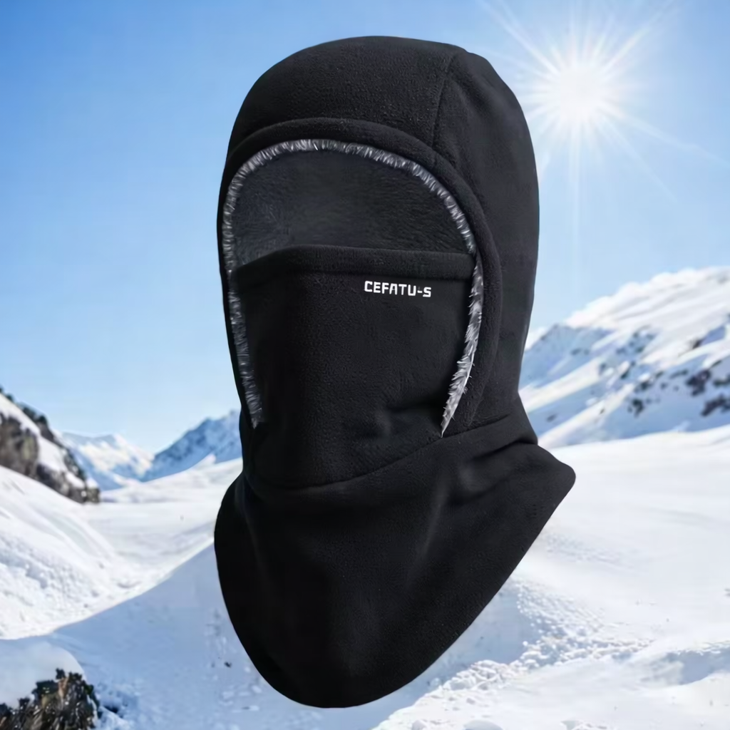 Cagoule thermique 3-en-1 – Masque facial doux et coupe-vent pour temps froid