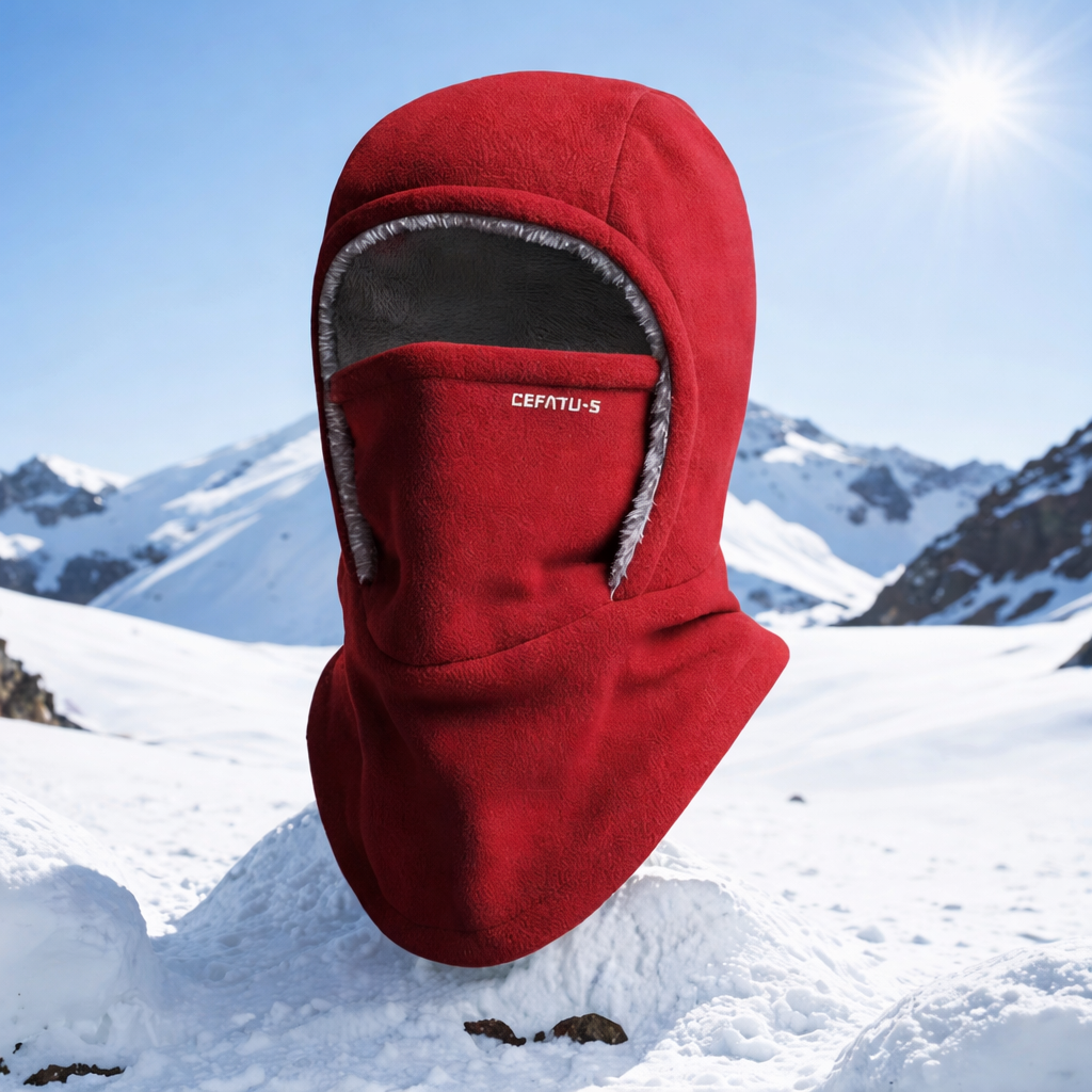 Cagoule thermique 3-en-1 – Masque facial doux et coupe-vent pour temps froid