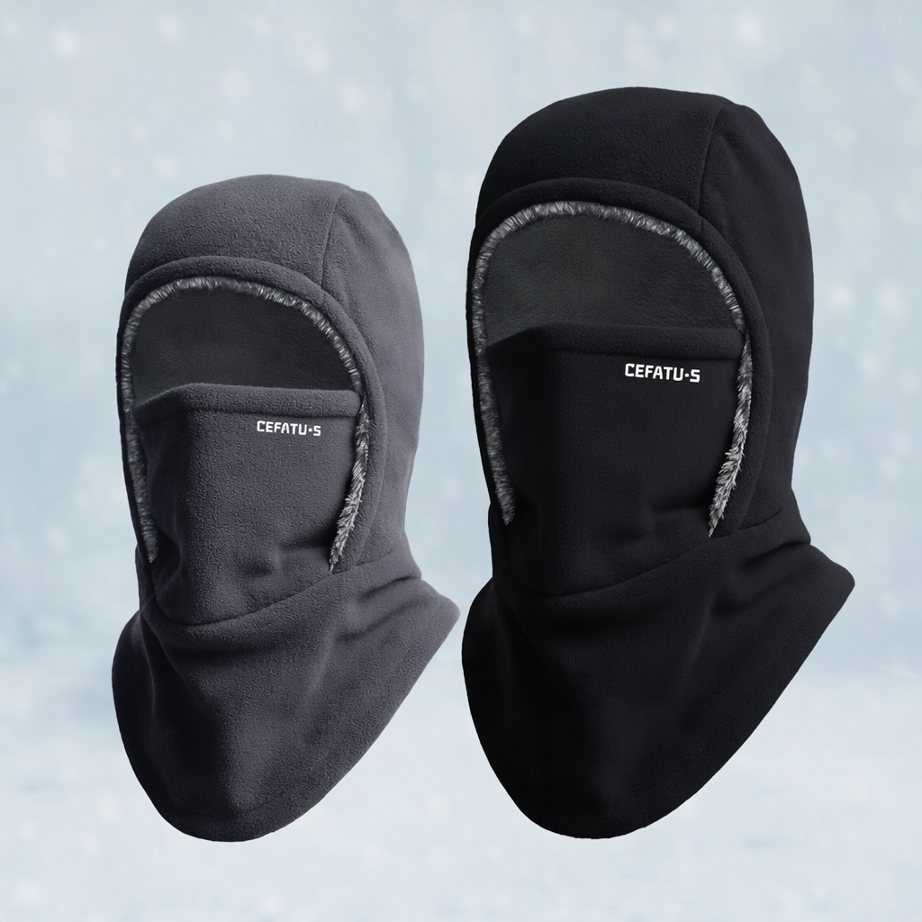 Cagoule thermique 3-en-1 – Masque facial doux et coupe-vent pour temps froid