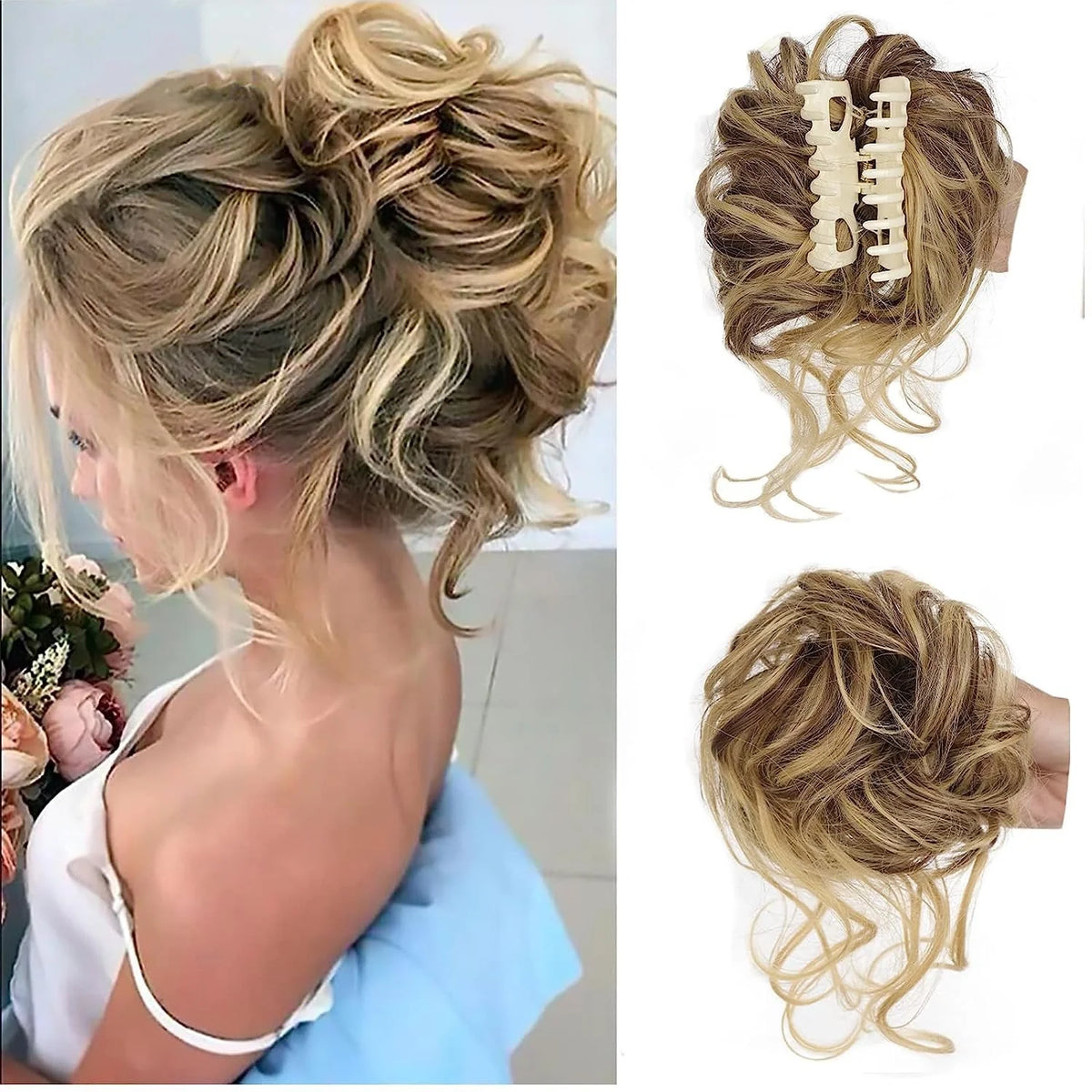 Curly Bun Hair Claw Clips Kalsten 21