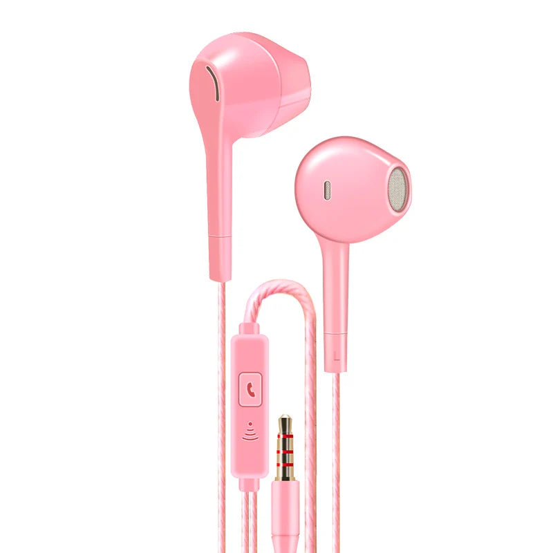 Ergonomic in-ear headphones with microphone and durable cable 1