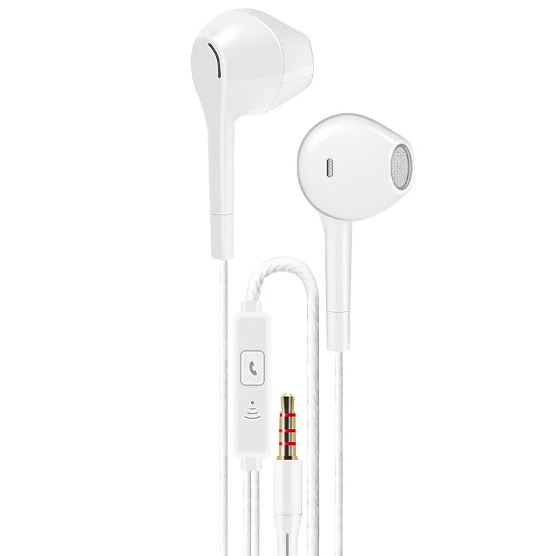 Ergonomic in-ear headphones with microphone and durable cable 2