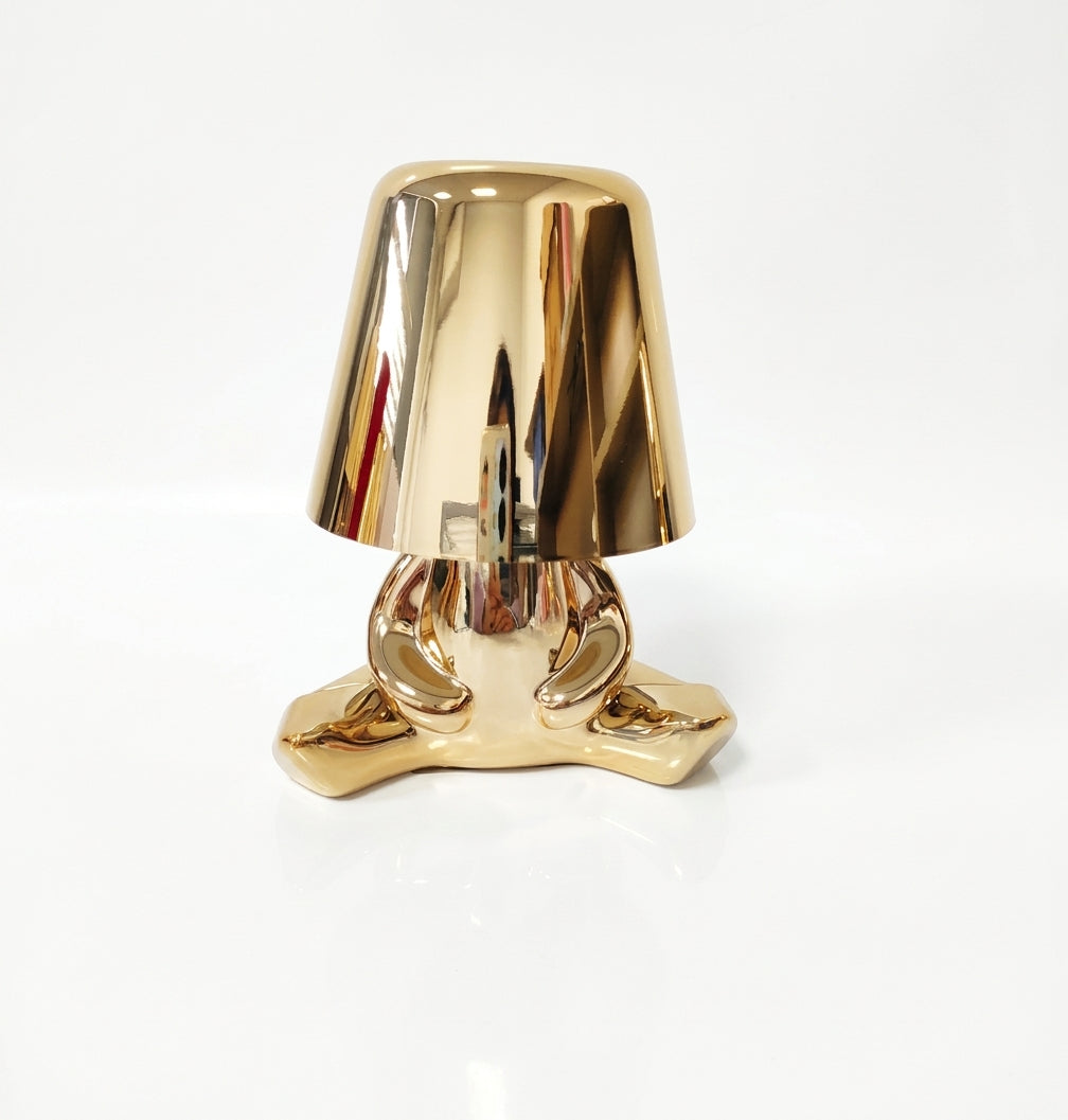 Table Lamp – Modern Thinker-Inspired Resin Design with Warm LED Illumination