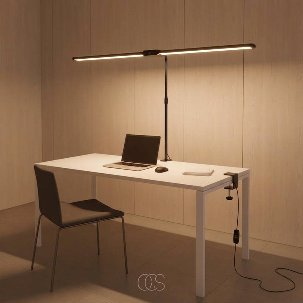 Dimmable Desk Lamp – 24 W LED, 1200 Lumens with a Clamp Mount