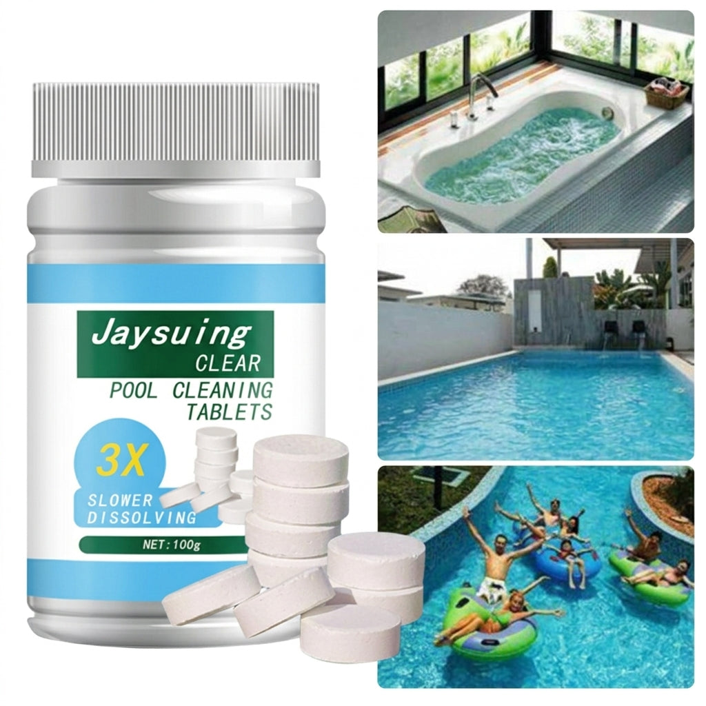 Pastilles de nettoyage pour piscine – Soin de l'eau à dissolution lente pour spas et jacuzzis
