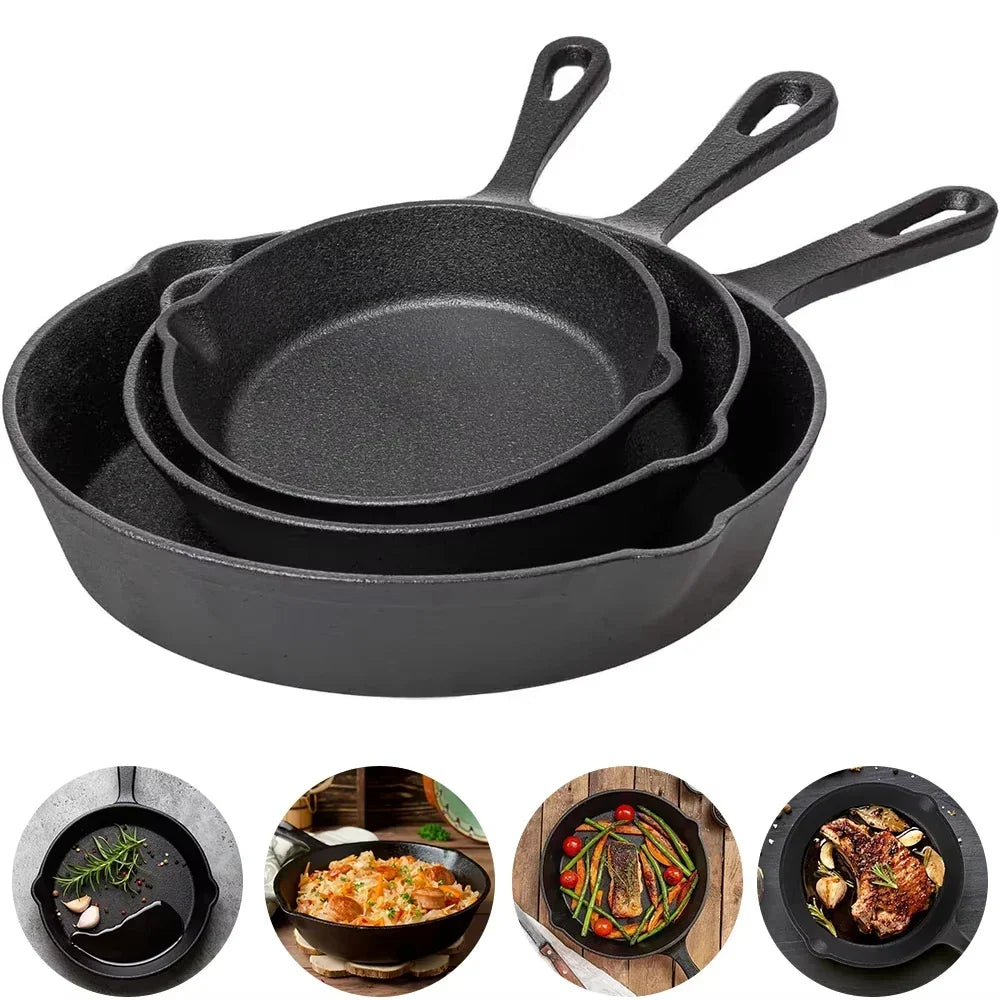 Cast iron skillet set