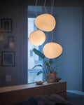 Milk glass pendant light