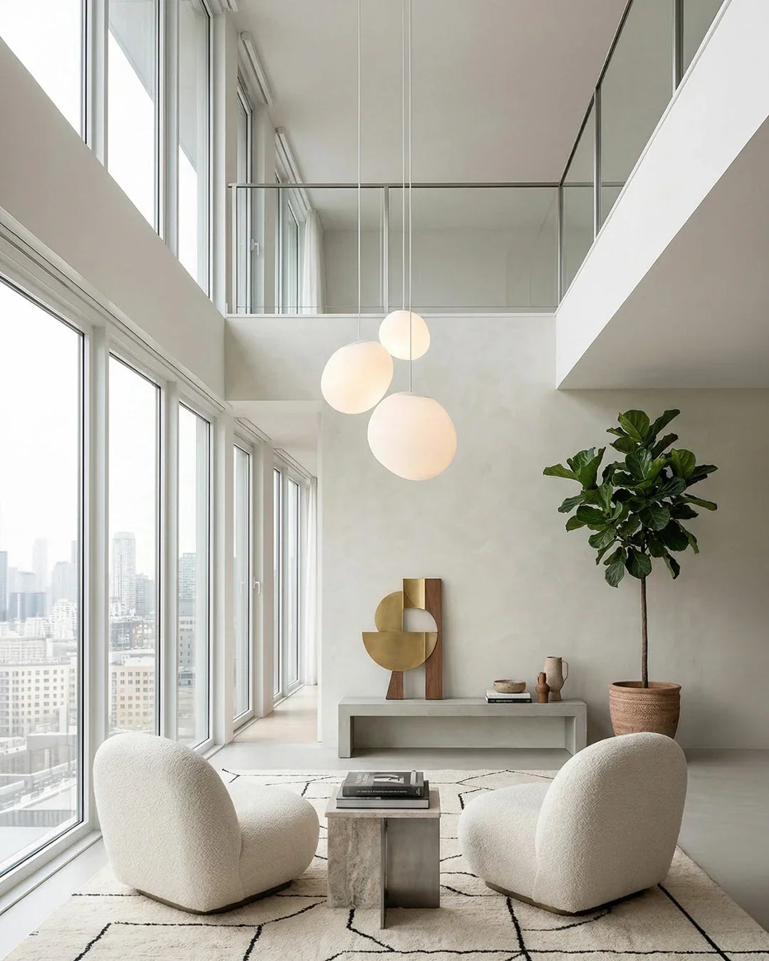 Milk glass pendant light