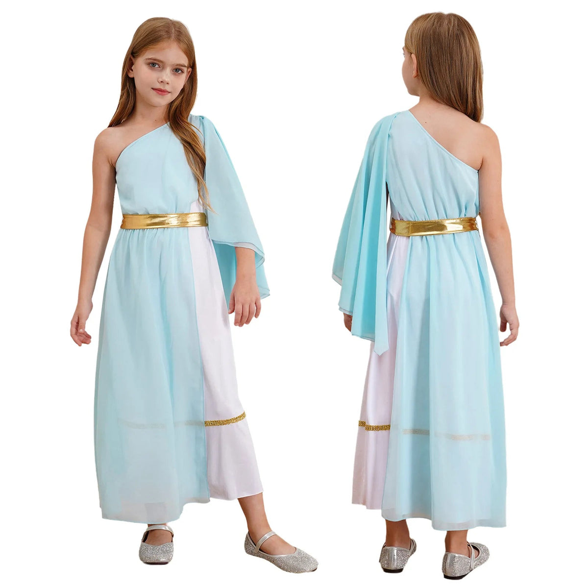 Griechisches Toga-Kleid für Mädchen – Nymphenkleid, Karnevalskostüm 9