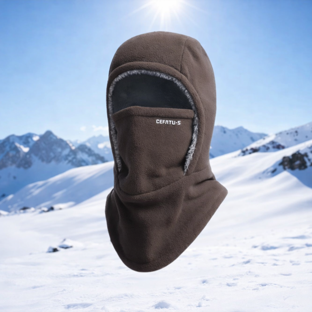 Cagoule thermique 3-en-1 – Masque facial doux et coupe-vent pour temps froid