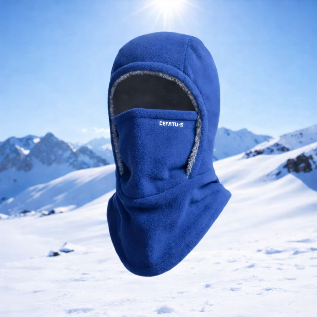 Cagoule thermique 3-en-1 – Masque facial doux et coupe-vent pour temps froid