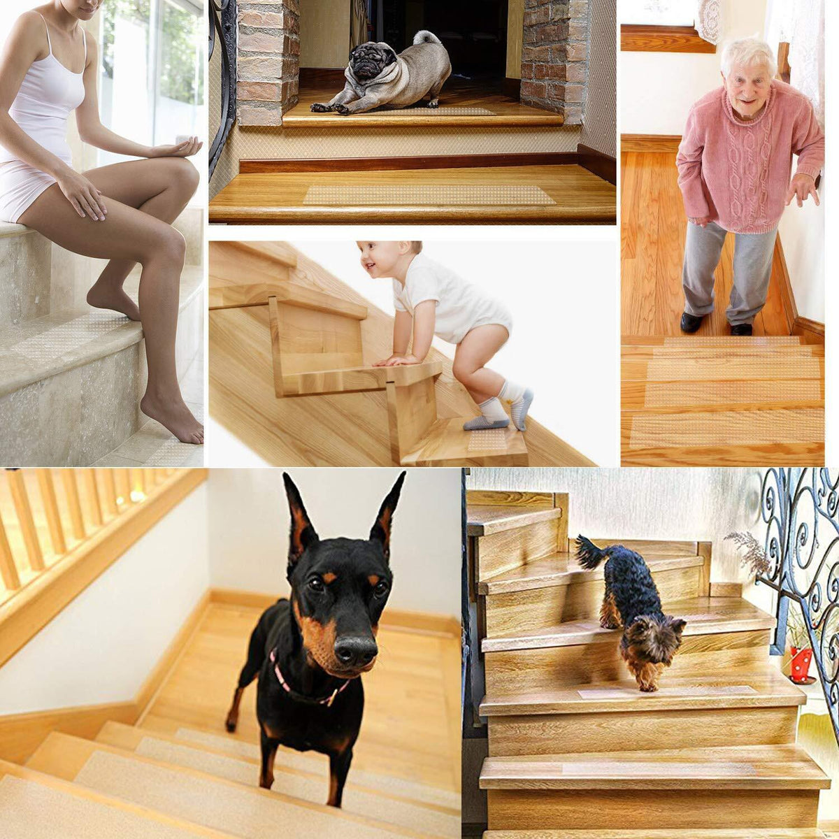Kalsten | Clear Non-Slip Stair Tread Strips – Indoor Safety Grip Tape for Steps 1