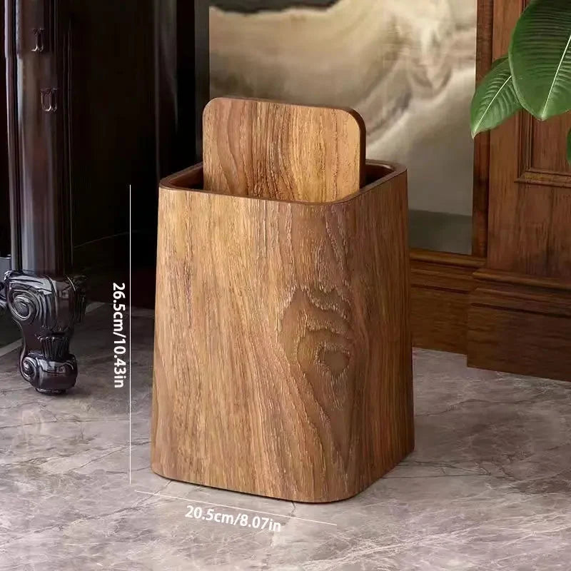 Kalsten | Elegant trash can in marble design with swing lid 1