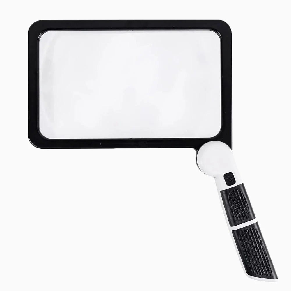 Kalsten | Full-Sided Handheld Magnifying Glass – 5X Magnification, LED Illuminated Magnifier with 3 Modes, Ideal for Reading Books and for Seniors 0