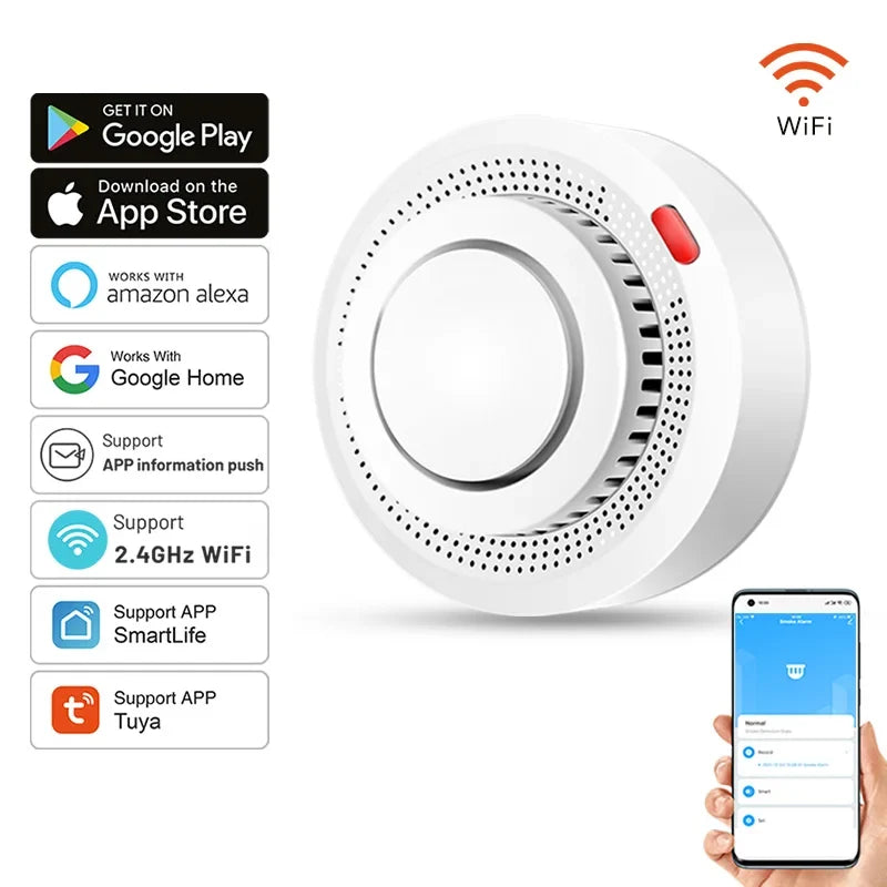 Kalsten | Smart WiFi Smoke Detector Fire Alarm 85dB – SafeSense 4