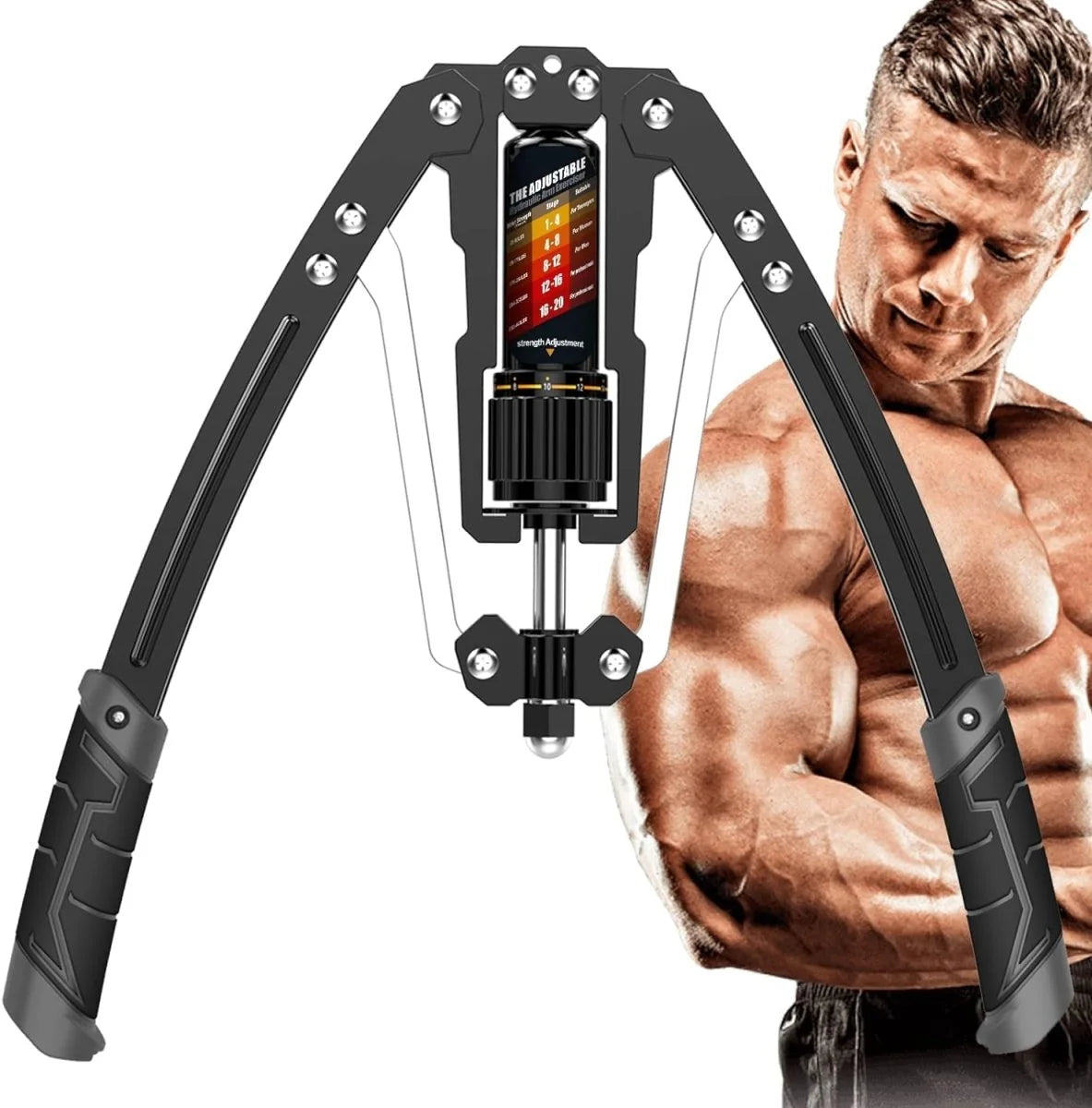 Kalsten | TwisterPro Adjustable Hydraulic Arm Trainer – 10–200 kg Resistance – Upper Body Strength Training for Arms, Chest & Shoulders 8