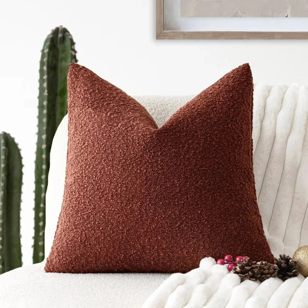 Bouclé pillow cover