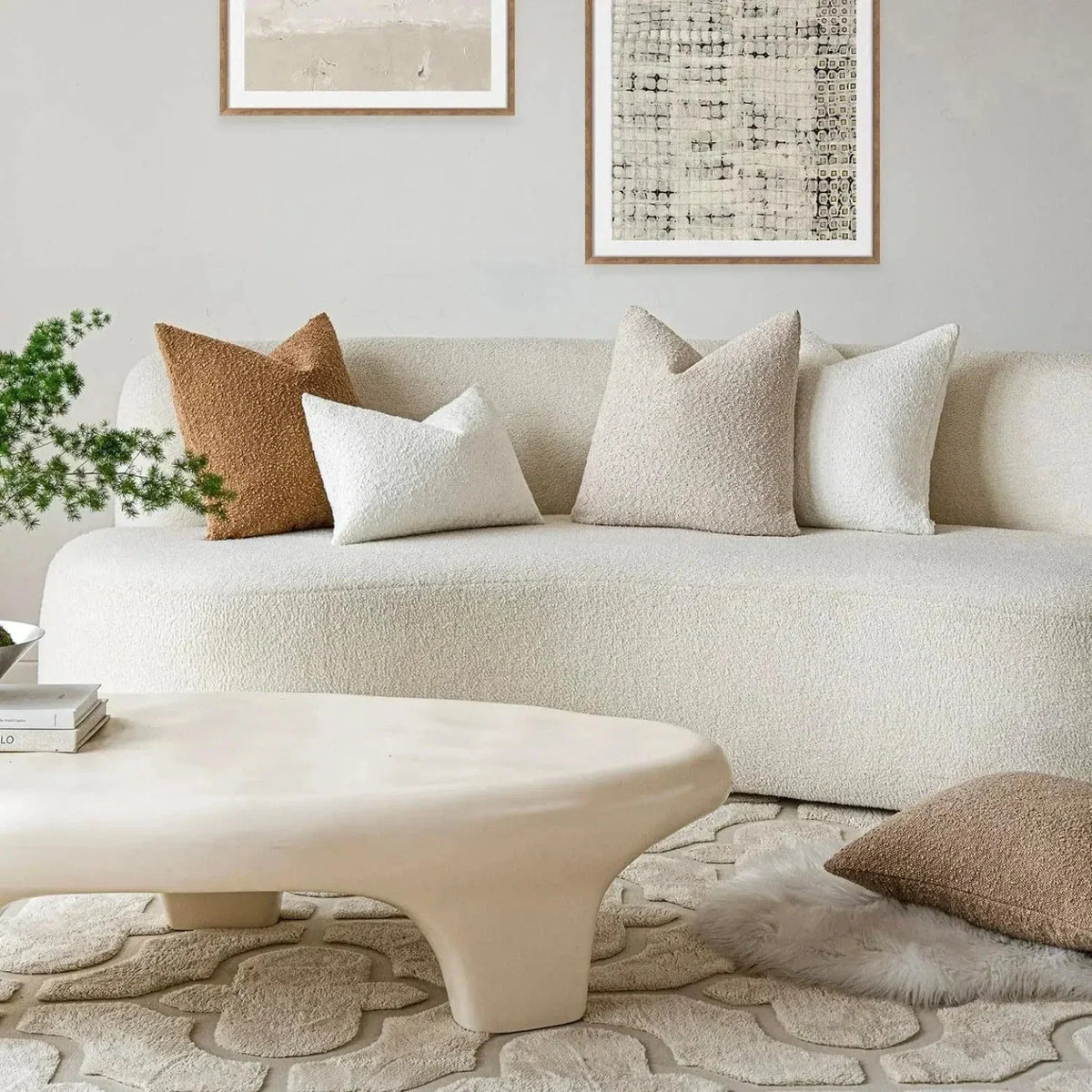 Bouclé pillow cover
