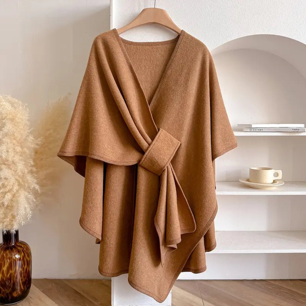 Poncho cardigan femme – Tombé doux, style polyvalent et superposition confortable