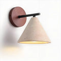Lachlan Minimalist Travertine Cone Wall Sconce 0