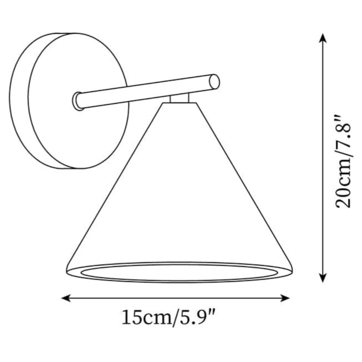 Lachlan Minimalist Travertine Cone Wall Sconce 7